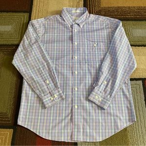 Orvis Checkered Multi-Colored Button Down Shirt Long Sleeve Men's Size L